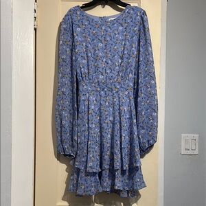 Floral Blue Dress